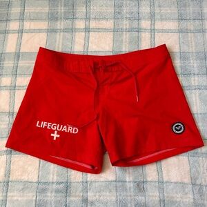 Roxy Vibrant Red Swim Shorts